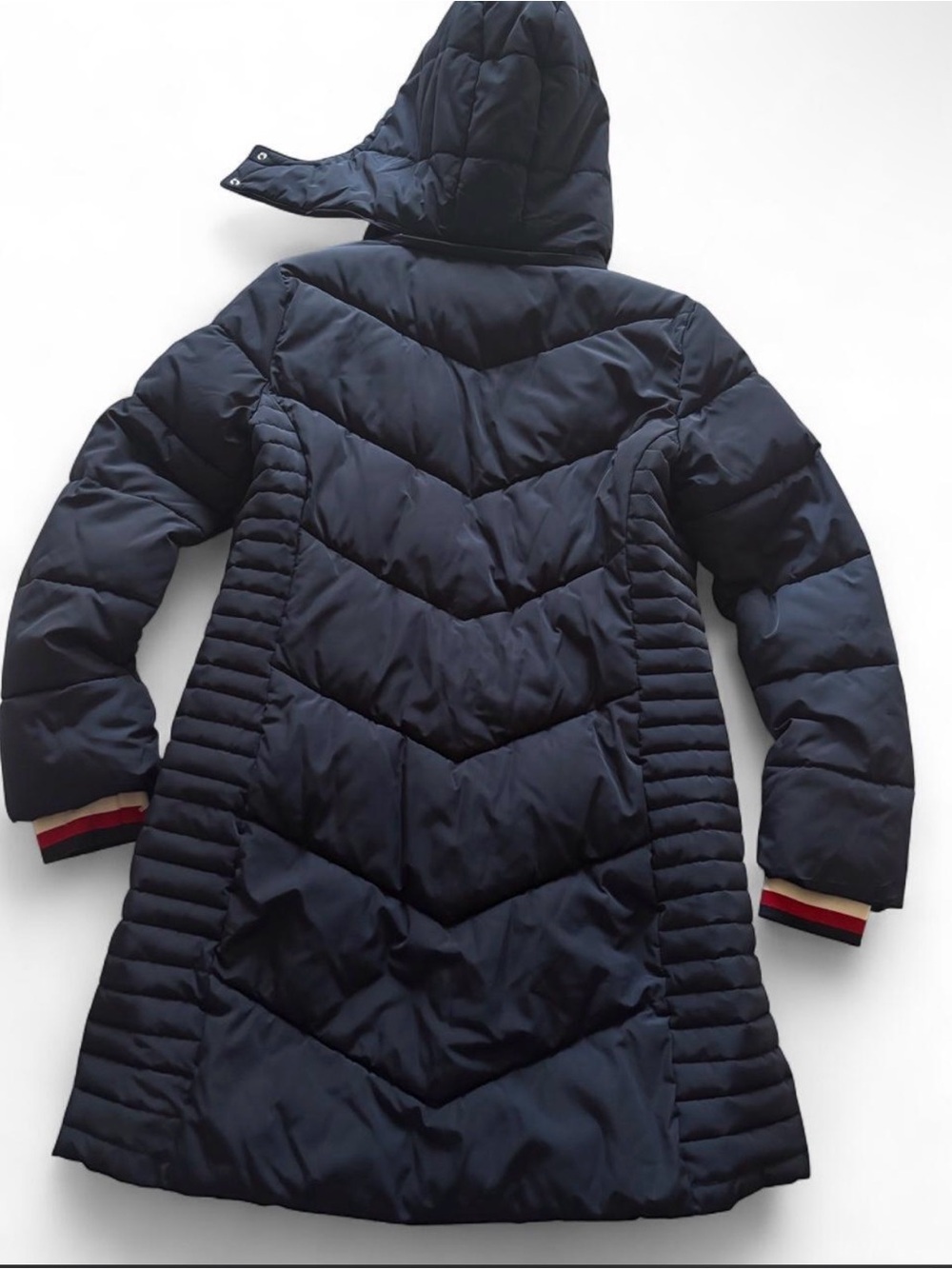 Tommy Hilfiger Women’s Navy Quilted Hooded Puffer Coat - - Picture 3 of 6